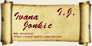 Ivana Jonkić vizit kartica